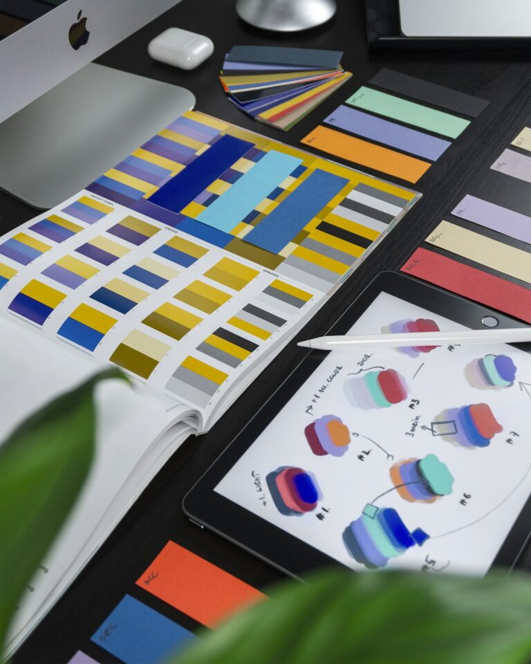 Graphic designer working on digital tablet