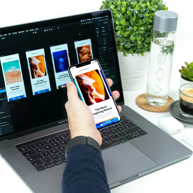 UI wireframe sketches and user interface design