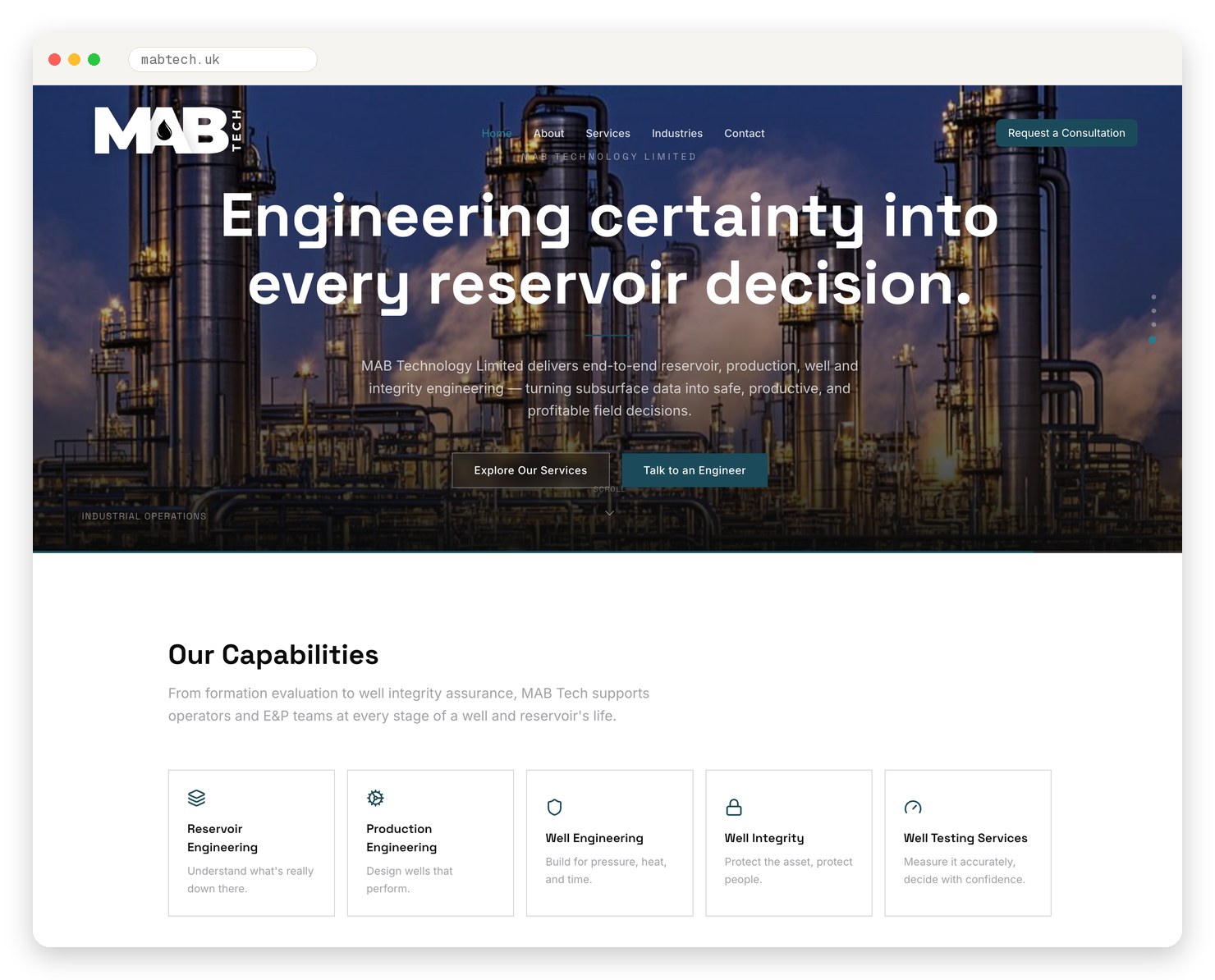 MAB Tech website